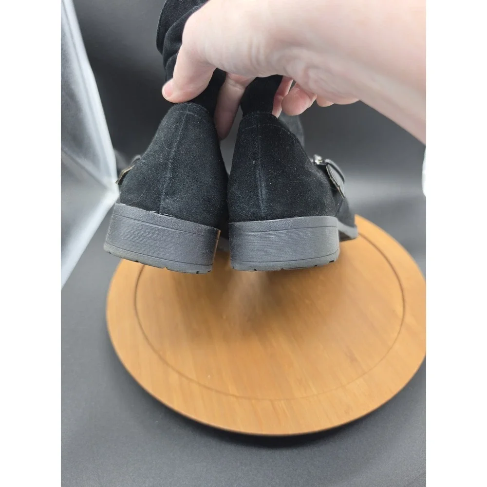 White Mountain Nashville Boots Booties Black Leather‎ Suede Size 10M